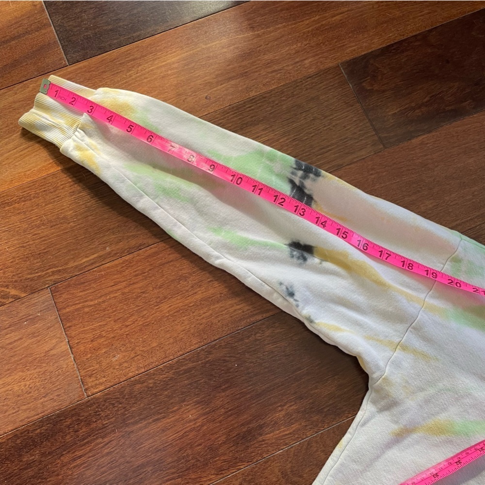 SPRWMN Los Angeles tie dye pullover jumper sweatshirt white green yellow Size XS - Picture 11 of 12